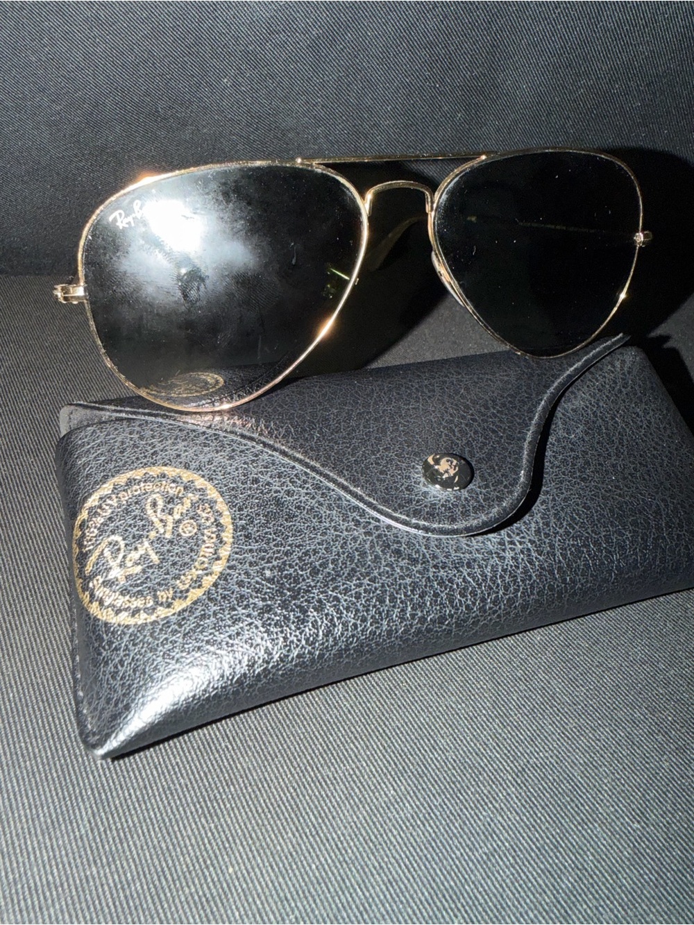 Ray-Ban Classic Aviator Sunglasses - Black Lenses, Gold Frame